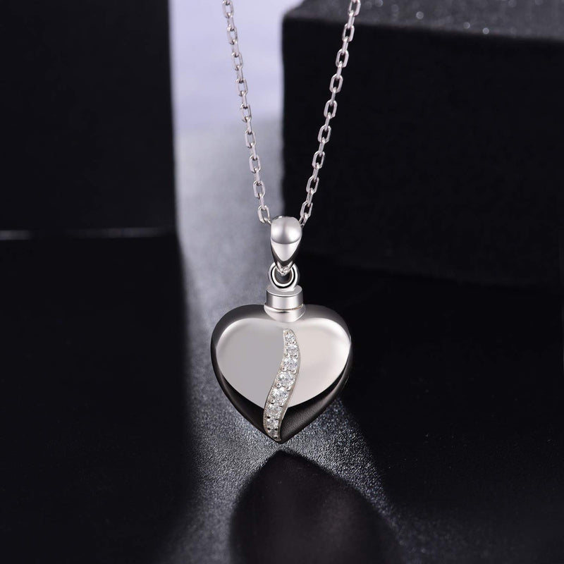 [Australia] - BEILIN Memorial Cremation Jewelry 925 Sterling Silver Keepsake Urn Necklace for ashes - Forever in My Heart 