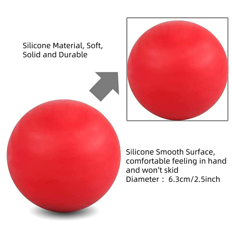 [Australia] - WOVTE Massage Lacrosse Ball for Sore Muscles, Shoulders, Neck, Back, Foot, Body, Deep Tissue, Trigger Point, Muscle Knots, Yoga and Myofascial Release (Red)… Red 