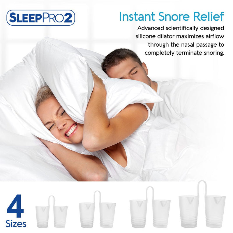 [Australia] - SleepPro Anti Snoring Solution Devices - 4 Snore Stopper Nose Vents - Anti-Snore Nasal Dilators - Stop Snoring Sleep Aid to Ease Nighttime Breathing (4 Sizes) 