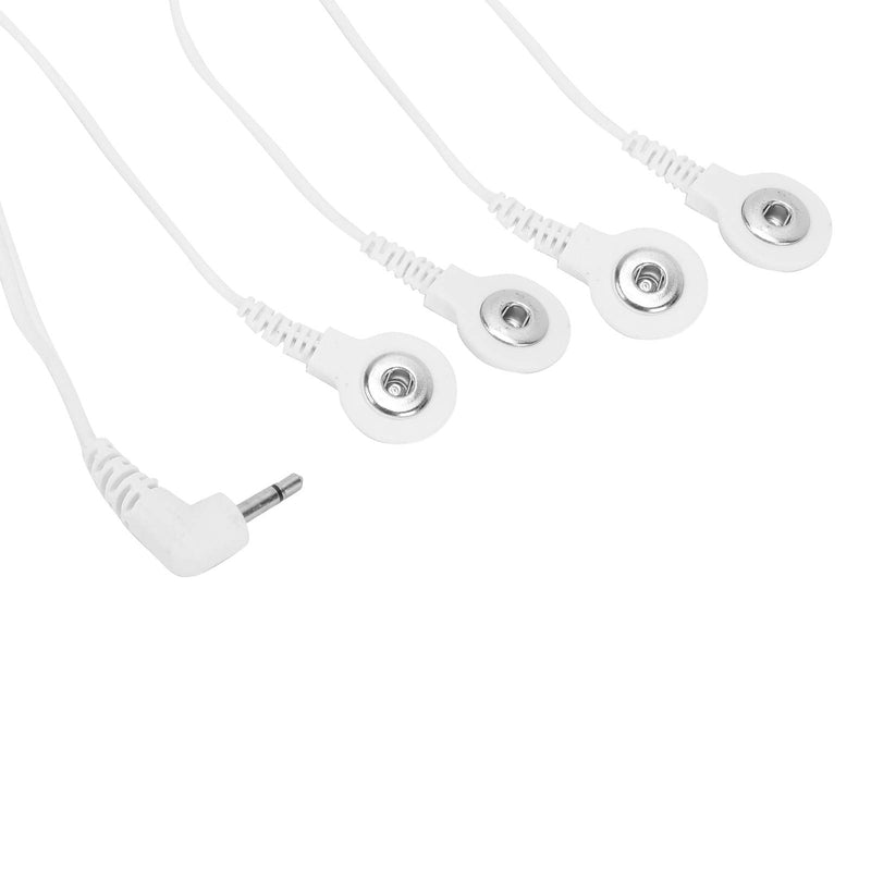 [Australia] - 10pcs DC 2.5mm 4 Button Electrode Lead Wire Cable, Compatible Lead Wires for Digital TENS Massage Machine 