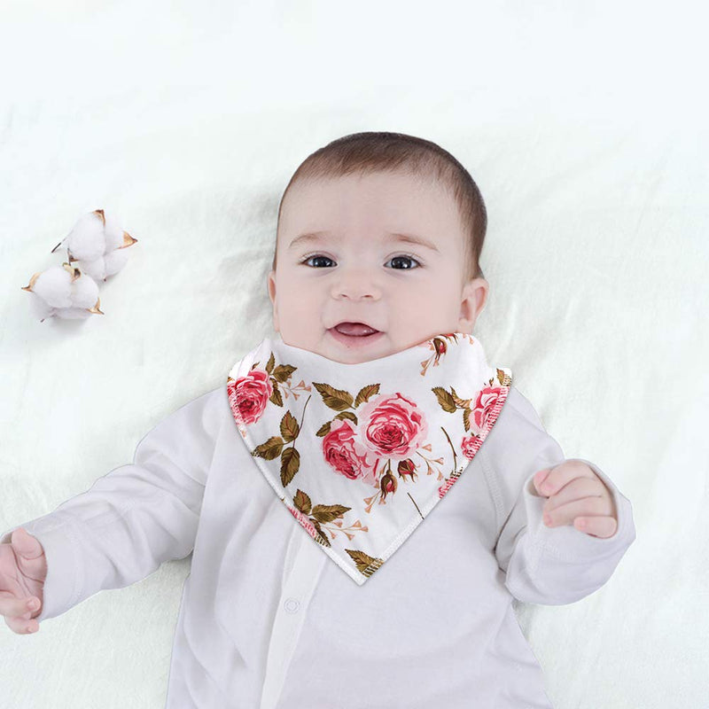 [Australia] - Baby Bandana Dribble Bibs Baby Bibs for Drooling and Teething 10 Pack Super Soft and Absorbent for Newborn Toddler Girls by YOOFOSS Baby Girl 
