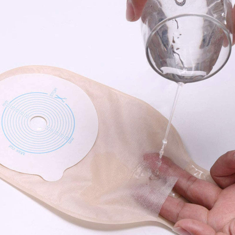 [Australia] - One Piece Ostomy Bag, Drainable Pouches Colostomy Ostomy Care Bag Incontinence Bags for Ileostomy Care Supplies, Cut to Fit 20-65MM(Pack of 10) 