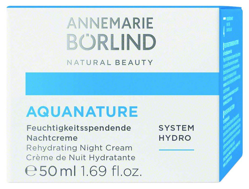 [Australia] - ANNEMARIE B√ñRLIND - AQUANATURE Rehydrating Night Cream - Papyrus and Glasswort Extracts for Lasting Hydration - Nourishes, Regenerates, Rehydrates - 50ml 