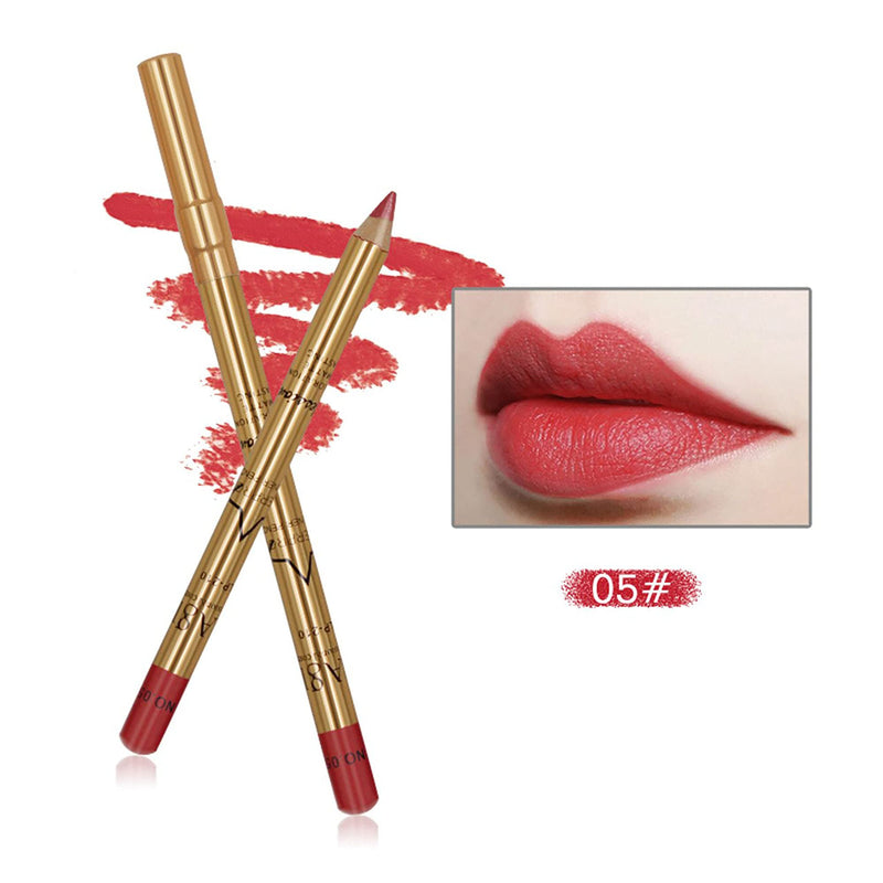 [Australia] - CCbeauty Lip Liner Pencil Makeup Matte Lip Liner Pen Waterproof Long Lasting Lipstick Liner Slim 8 Color Set with Sharpener 