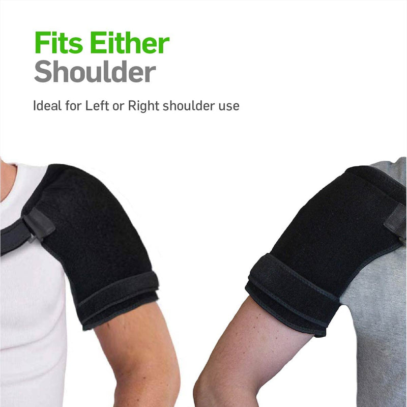 [Australia] - NatraCure Hot & Cold Universal Shoulder Brace Support - Reusable Cold Therapy Ice Pack Wrap Sling for Rotator Cuff, Dislocated Shoulder, and Labrum Tear Pain Relief - (730-RET) 
