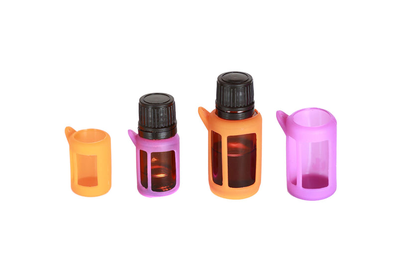 [Australia] - BottleGuard The Original - Pack of 10 Essential Oil Bottle Protector, Silicone Protective Sleeve for Amber Bottles, Holder for Travel, Fits Standard 5 ml EO Bottles, Multiple Colors. 