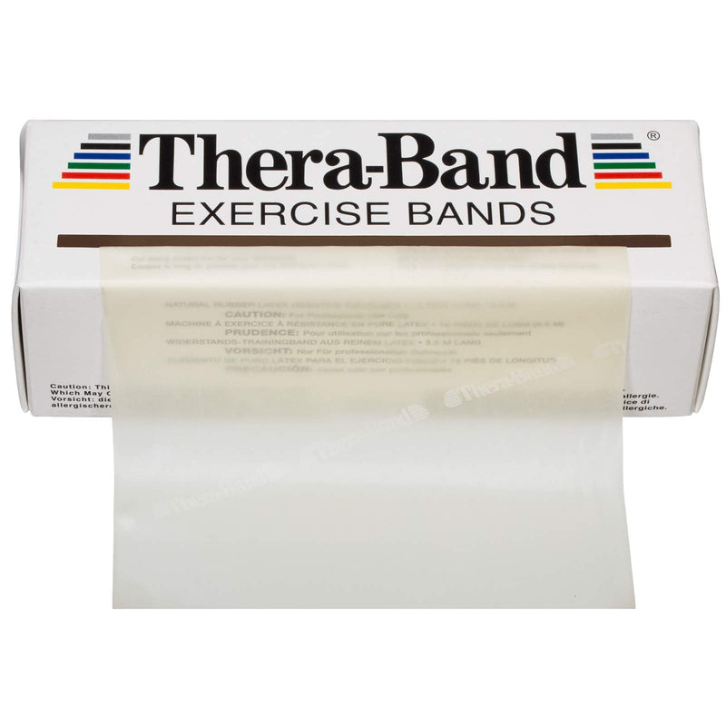 [Australia] - THERABAND Resistance Bands, 6 Yard Roll Professional Latex Elastic Band For Upper Body, Lower Body, & Core Exercise, Physical Therapy, Pilates, Home Workouts, & Rehab, Tan, Extra Thin Beginner Level 1 