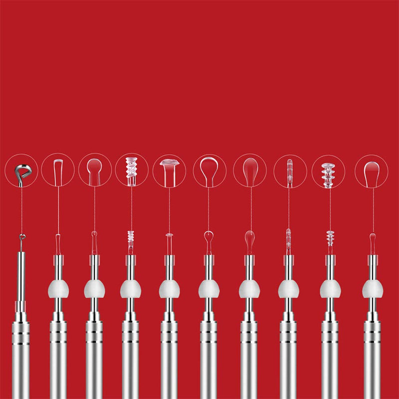 [Australia] - YYS SPY 22PCS Ear Pick Kit for Any 3.9MM LED Lights Otoscope, Earwax Removal Ear Spoon Fittings for 0.15" Wireless Otoscope Accessories Replacement Set 