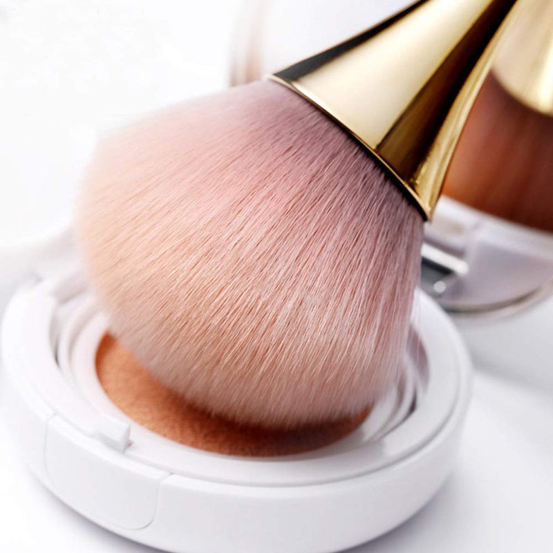 [Australia] - 2 PCS Mineral Powder Makeup Brush Round Top, Soft Fluffy Foundation Professional Powder Brush and Blush Brush for Daily Makeup 