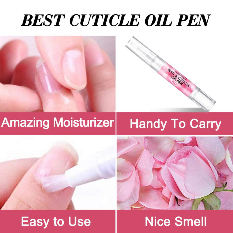 [Australia] - Cuticle Oil Pen for Nail - Lagunamoon Nail Oil for Nail Care & Nail Growth - Nourish, Soothe & Moisturize Damaged Nails - Rose, 5 ml 