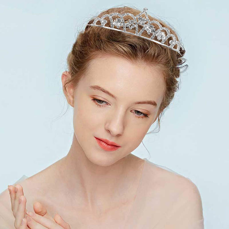 [Australia] - Hedume 6 Pack Girls Princess Crystal Tiara Crown, Rhinestone Princess Crown for Birthday Party, Wedding, Prom, Pageant 