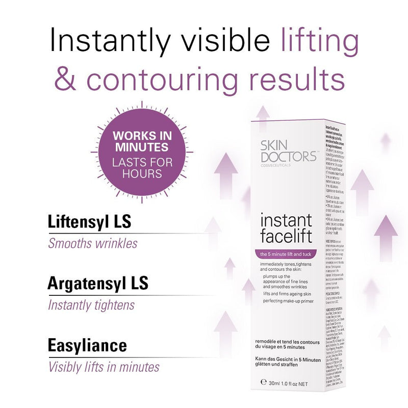 [Australia] - Skin Doctors Instant Facelift serum, make-up primer, instantly smoothes wrinkles, reduces fine lines, tones and lifts for younger looking skin, whilst acting as a matte primer. Works in minutes and lasts for hours. - 30ml 