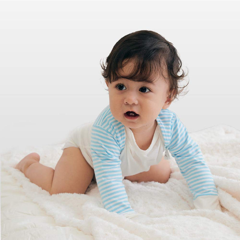 [Australia] - Edenswear Zinc-Infused Mitten Sleeves for Kids with Eczema 18 Months Blue 