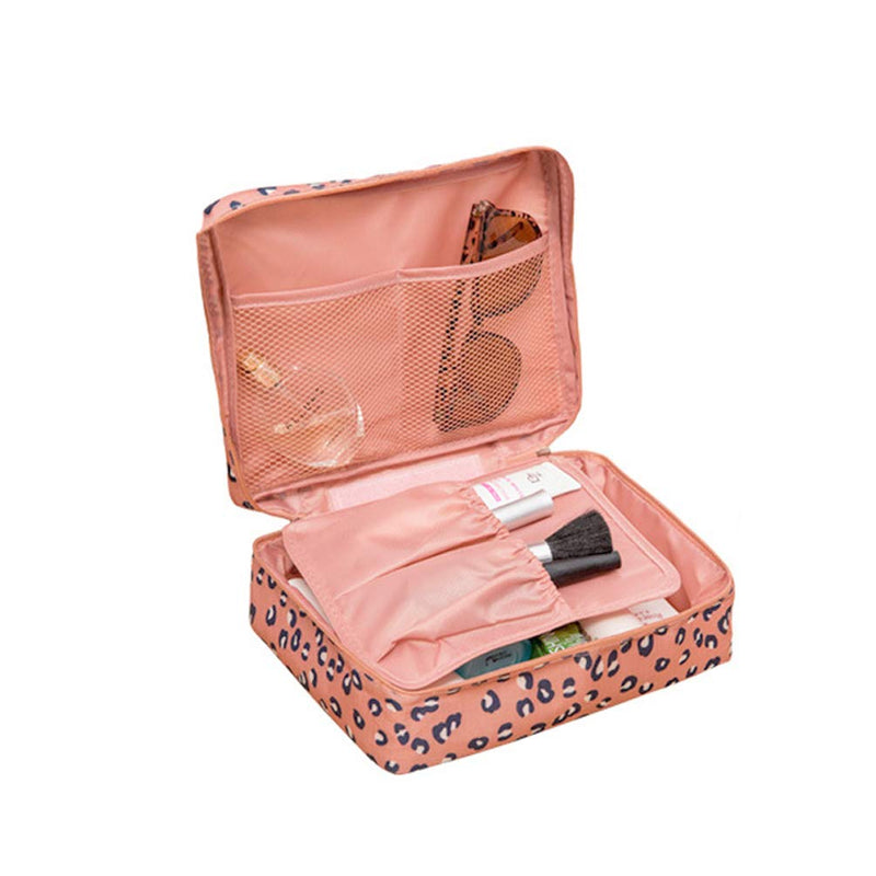 [Australia] - CalorMixs Travel Cosmetic Bag Printed Multifunction Portable Toiletry Bag Cosmetic Makeup Pouch Case Organizer Bathroom Storage Bag for Travel for Women Girls Leopard print 