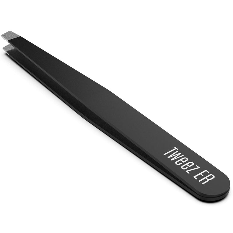 [Australia] - Tweezers for Women, Professional tweezers precision Stainless Steel with Slanted Tip, Ideal Tweezers for ingrown hair, Eyebrow Tweezers & Precision Tweezers for Your Daily Beauty Routine Black 