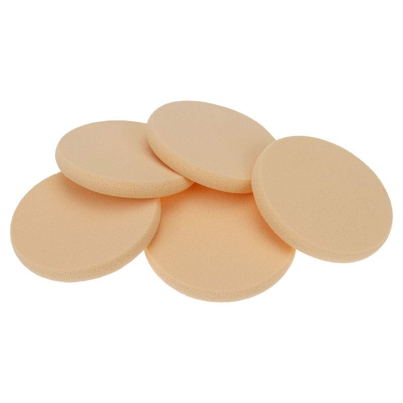 [Australia] - 25 Pcs Women's Round Soft Makeup Beauty Eye Face Foundation Blender Facial Smooth Powder Puff Cosmetics Blush Applicators Sponges Use for Dry and Wet 