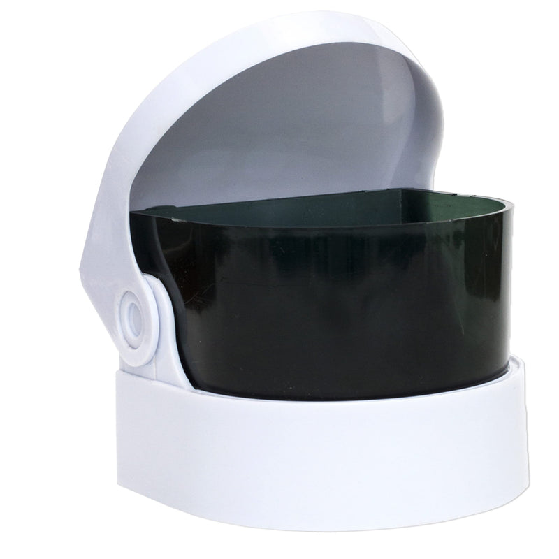 [Australia] - Sonic Cleaner and Brush ~ Storage Container for Soaking and Cleaning Ortho Retainers, Dentures and More… (White Brush) White Brush 