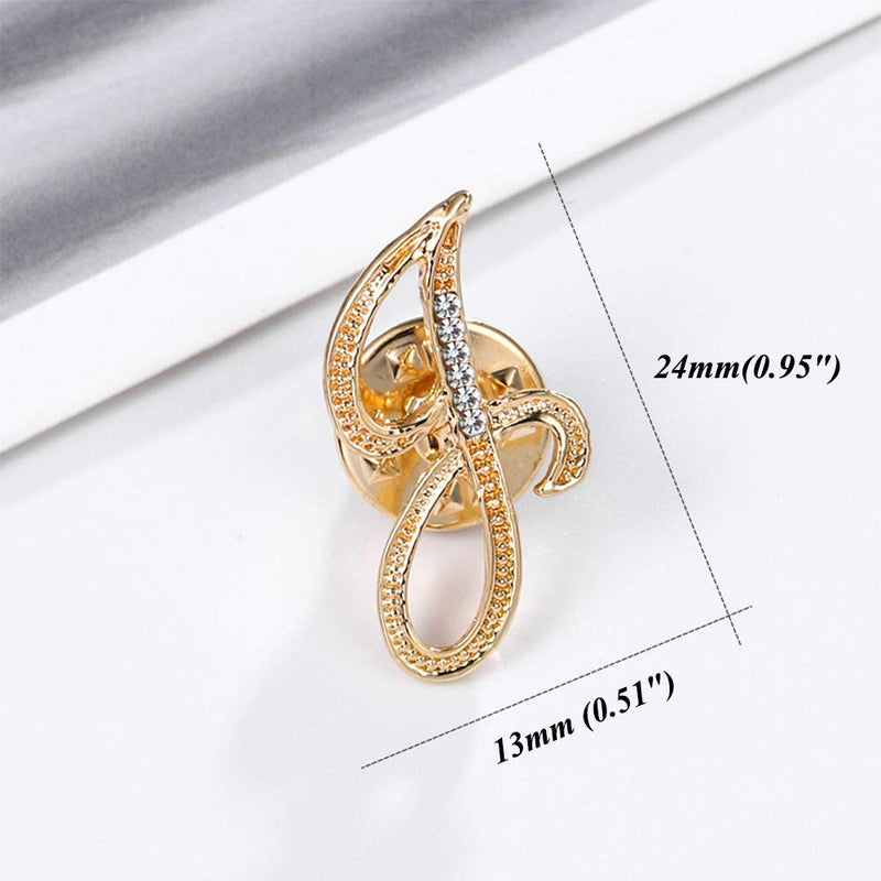 [Australia] - ETHOON Initial Letter Brooch Pin Small Lapel Pin Tie Tack Name Personalized Gifts for Girls Women Men Boy Gold A 