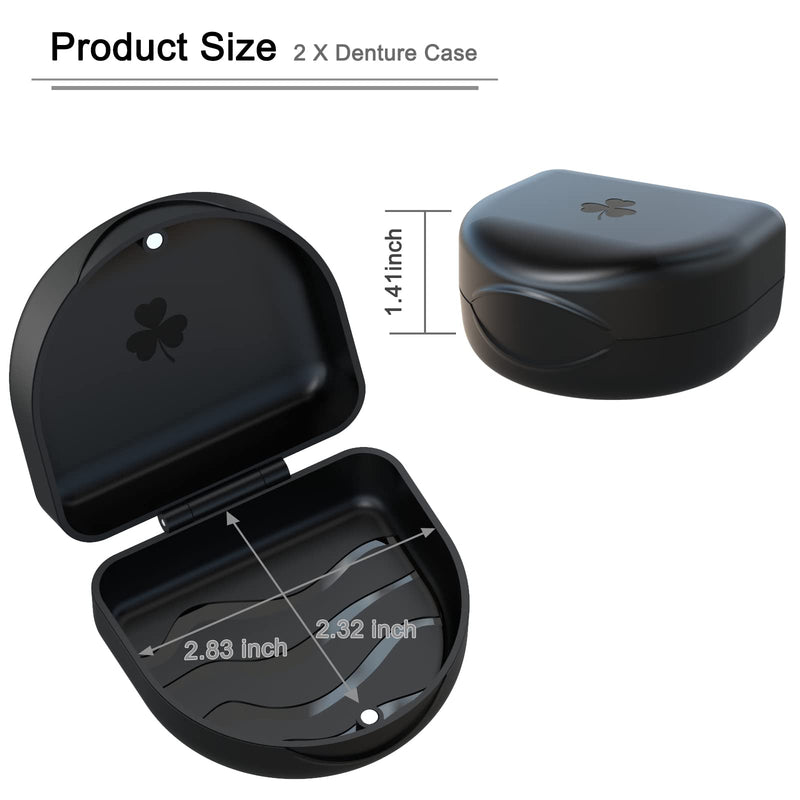 [Australia] - BVN Retainer Case Denture Box: Slim Braces Case, Orthodontic Dental Case, Mouth Guard Case, Denture Box, Teeth Aligner Case, Night Guard Case Container Storage Holder Black B. Schwarz 1 Stück 