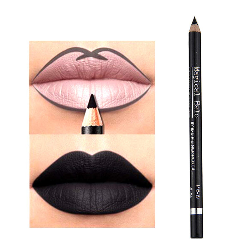 [Australia] - Coosa Professional Makeup Matte Liquid Lipgloss & Lip Liner Set Long Lasting Waterproof Liquid Lipstick Set, Black (2 PCS) 