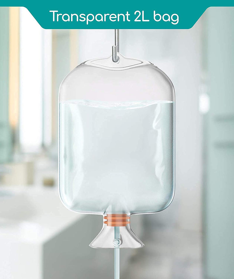 [Australia] - Enema Bag Kit 17pc- Home Enema Kit Colonic- 100% Transparent, Enema Kit for Coffee or Water Colon Cleanse Kit 2L Capacity Portable Carry Bag by Medi Grade 