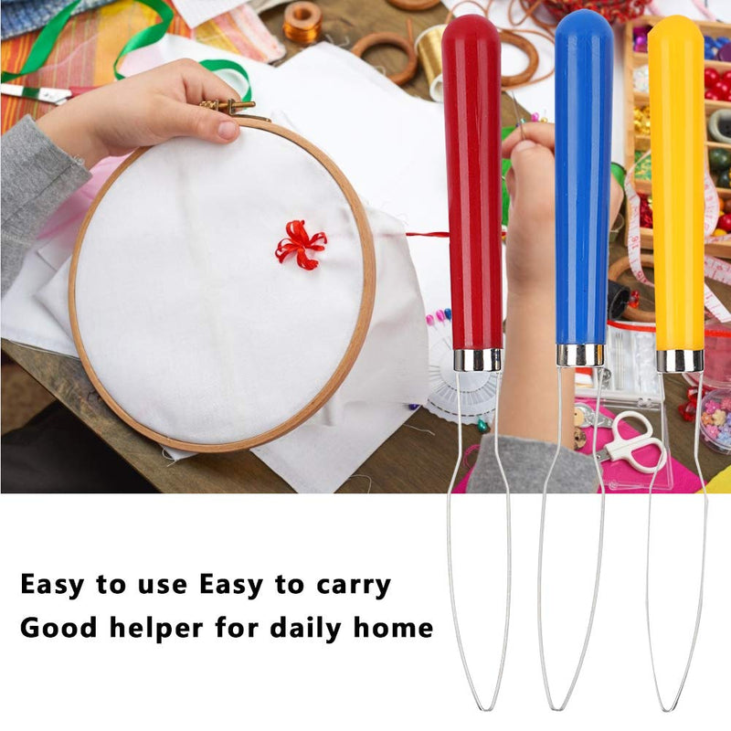 [Australia] - Grip Button Hook Helper Durable Sewing Embroidery Tools Wire Loop Button Hook, DIY Accessories Zipper Button Hook, for Home Tailoring 