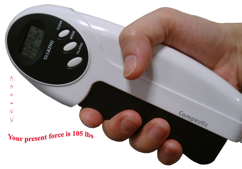 [Australia] - Carepeutic KH517 Digital Talking Power Hand Grip Exerciser, White, 7 1/4" L x 2 3/4" W x 1 1/2" D. 
