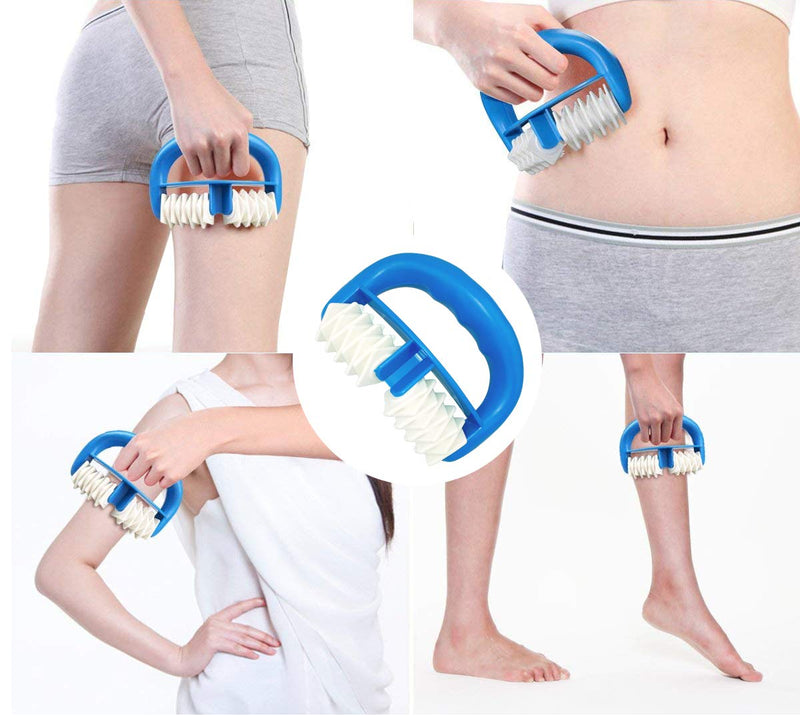 [Australia] - Silicone Cupping Therapy Set and Cellulite Massager, Anti Cellulite Cup Massage Roller, Vacuum Massage Cup Kit Body Cup Set Health Beauty Care, 3 Pcs(Large & Medium Cup and Body Roller Brush) 3 PCS Blue 