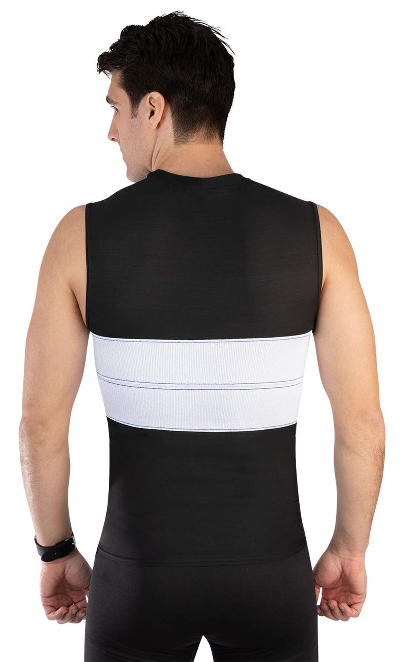 [Australia] - NYOrtho Elastic Rib Support Belt - Torso Compression Rib Brace Treatment Wrap for Natural Healing (Male - Fits 30"-45" Chest) 30-45 Inch (Pack of 1) Male 
