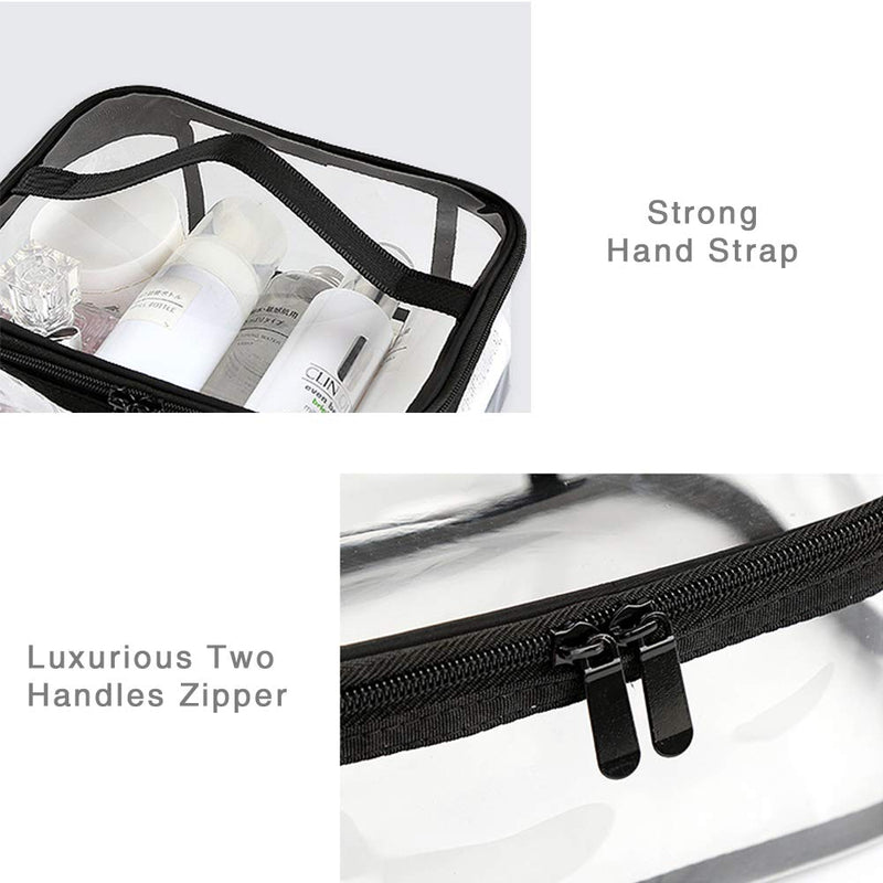 [Australia] - Comestic Travel Bag Portable Bathroom Makeup Wash Bag for Girls Women Lady Men Boy Fashion Storage Electronics Accessories Organizer Large Capacity Pouch, Clear 