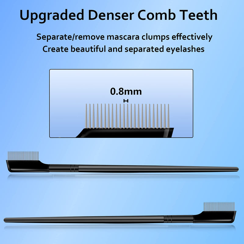 [Australia] - Eyelash Comb Eyelashes Separator Curler 2 PCS, Eyelash Grooming Brushes Metal Teeth, Eyelash Cosmetic Comb Tool 