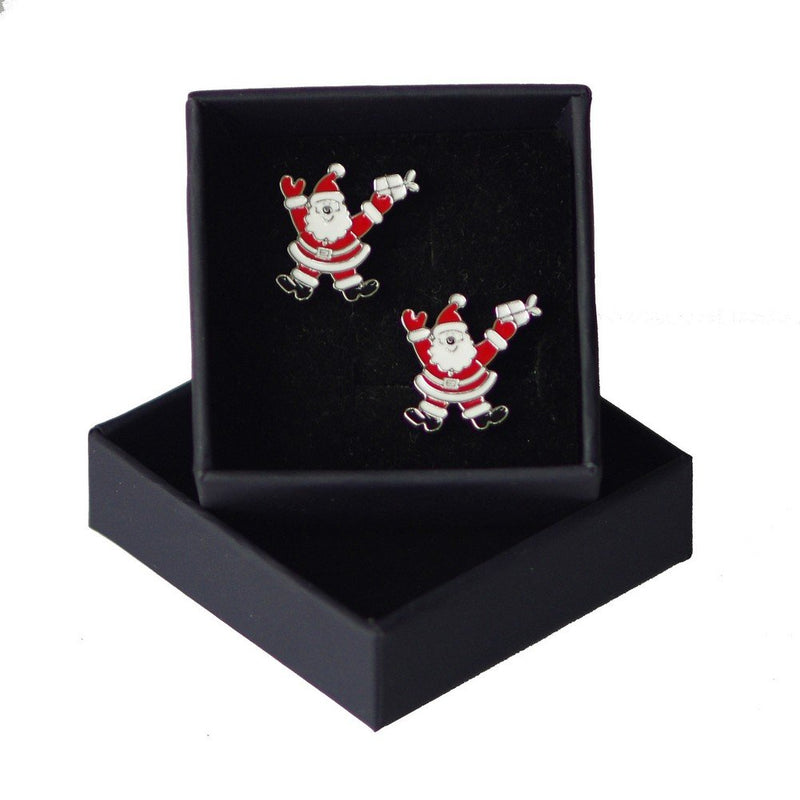 [Australia] - Salutto Men's Christmas Cufflinks Santa Christmas Stockings Cuff Links with Gift Box Santa Gift 