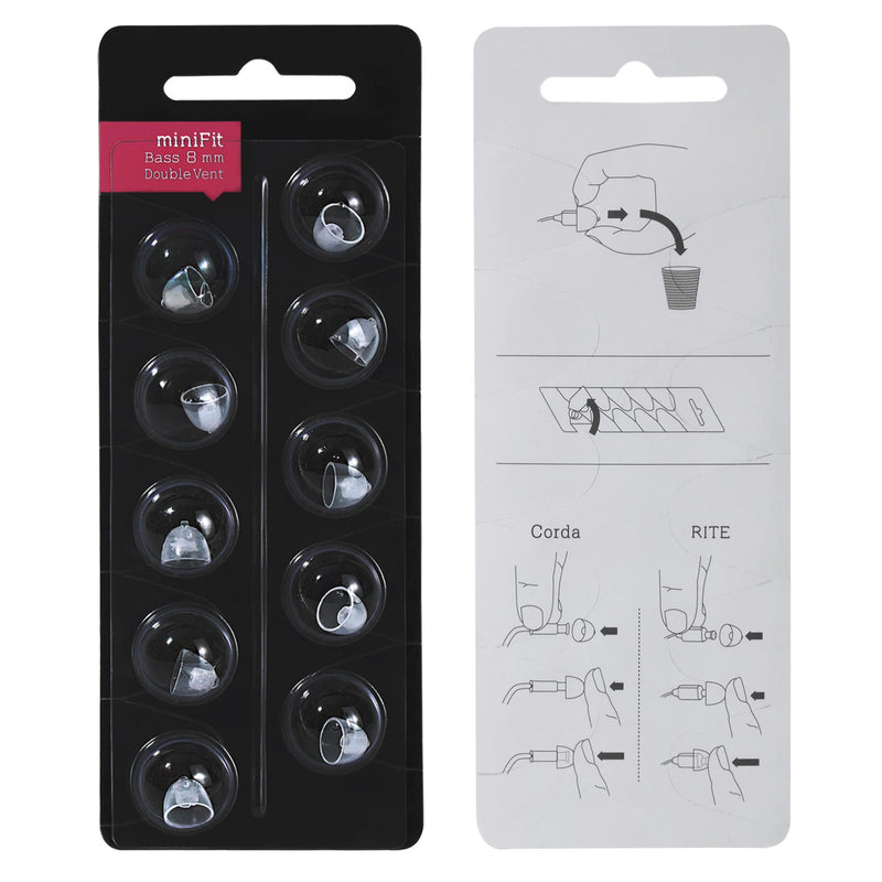 [Australia] - Hearing Aid Domes for Oticon Minifit Bass 8mm Double Vent（3 Pack）,Universal Domes for Oticon Hearing Aid Supplies 