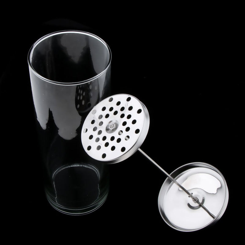 [Australia] - Clear Portable Barber Salon Manicurist Tool Sanitizing Disinfecting Glass Jar Durable - Clear, L 