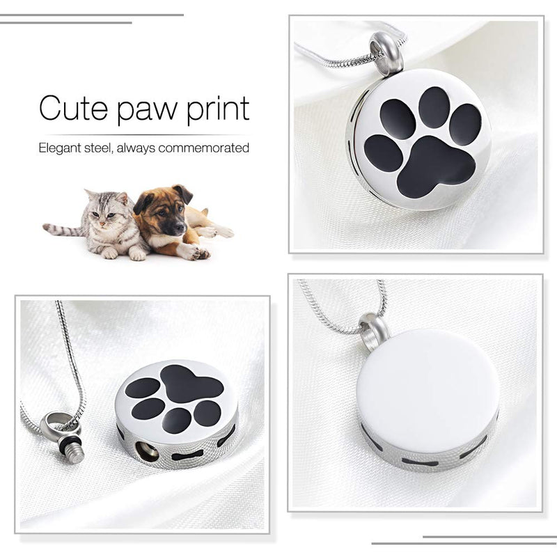 [Australia] - memorial jewelry Pet Ashes Keepsake Cremation Jewelry Urn Pendant Dog Ashes Necklace Black 