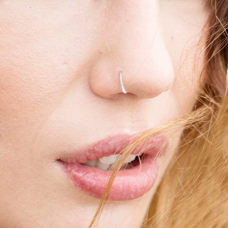 [Australia] - Nose Rings Hoop, 316L Surgical Steel Hinged Nose Rings Hoop 20G 18G 16G 14G Septum Ring Helix Cartilage Hoop Earring Body Piercing Jewelry 5mm-14mm Diameter, Gold, Rose Gold, Silver, Black, Rainbow 1pcs, Black, 14g, Diameter: 10mm 