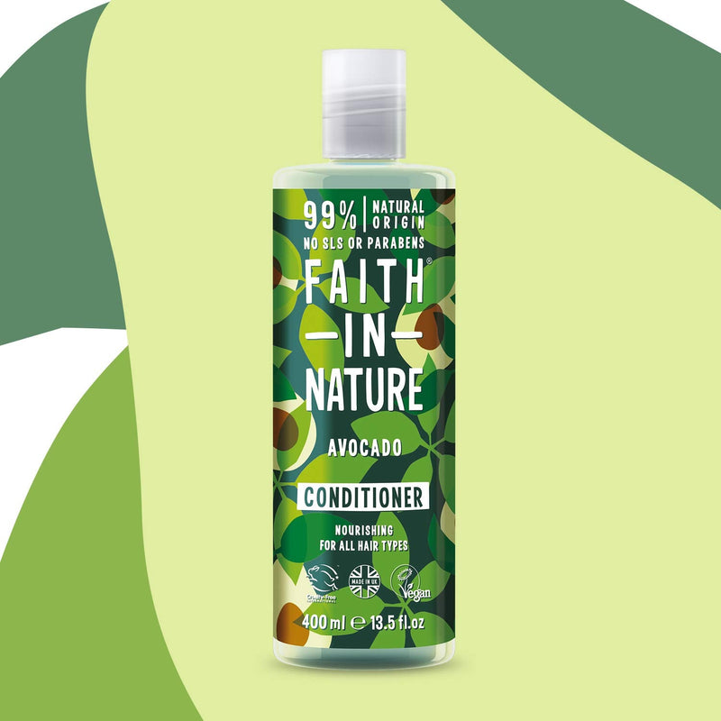 [Australia] - Faith In Nature Natural Avocado Conditioner, Nourishing, Vegan and Cruelty Free, No SLS or Parabens, For All Hair Types, 400 ml Conditioner Avocado 
