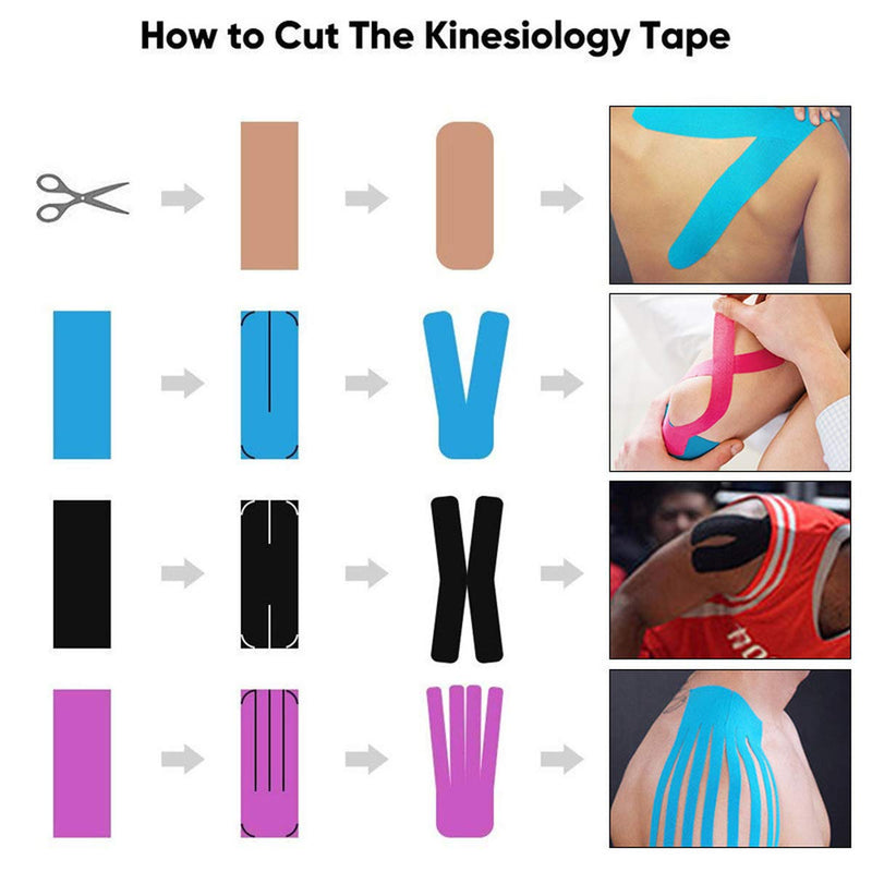 [Australia] - Kinesiology Tape 2 inch x 16.4 feet Roll Waterproof Latex Free Athletic Tape for Pain Relief, Muscle & Joint Support, Injury Recovery Leopard 