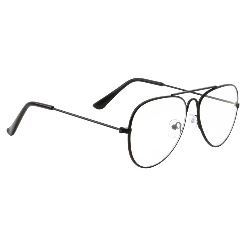 [Australia] - Kids Fake Aviator Eye Glasses Clear Lens Children's Non Prescription (Age 3-10) Black 