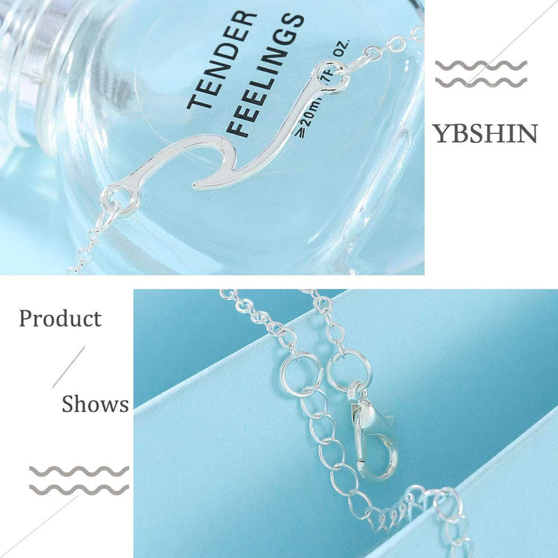 [Australia] - YBSHIN Boho Anklet Geometric Ankle Bracelet Chain Foot Jewelry for Women and Girls (Silver) Silver 