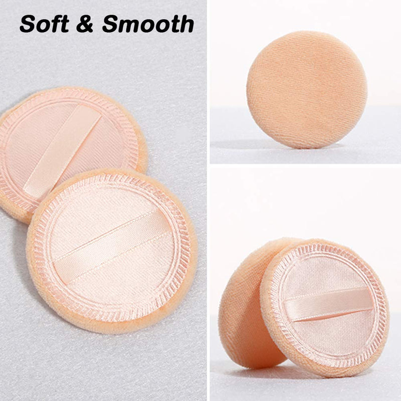 [Australia] - 5 Pieces Beauty Sponge and 5 Pieces Powder Puff, findTop Makeup Beauty Sponges Blender, Replacement for Powder Foundation Container, 2.4 Inch 