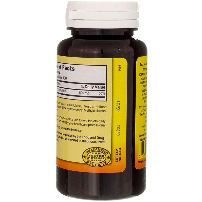 [Australia] - Nature's Blend Oyster Shell Calcium 500 mg 100 Tabs (1683) 