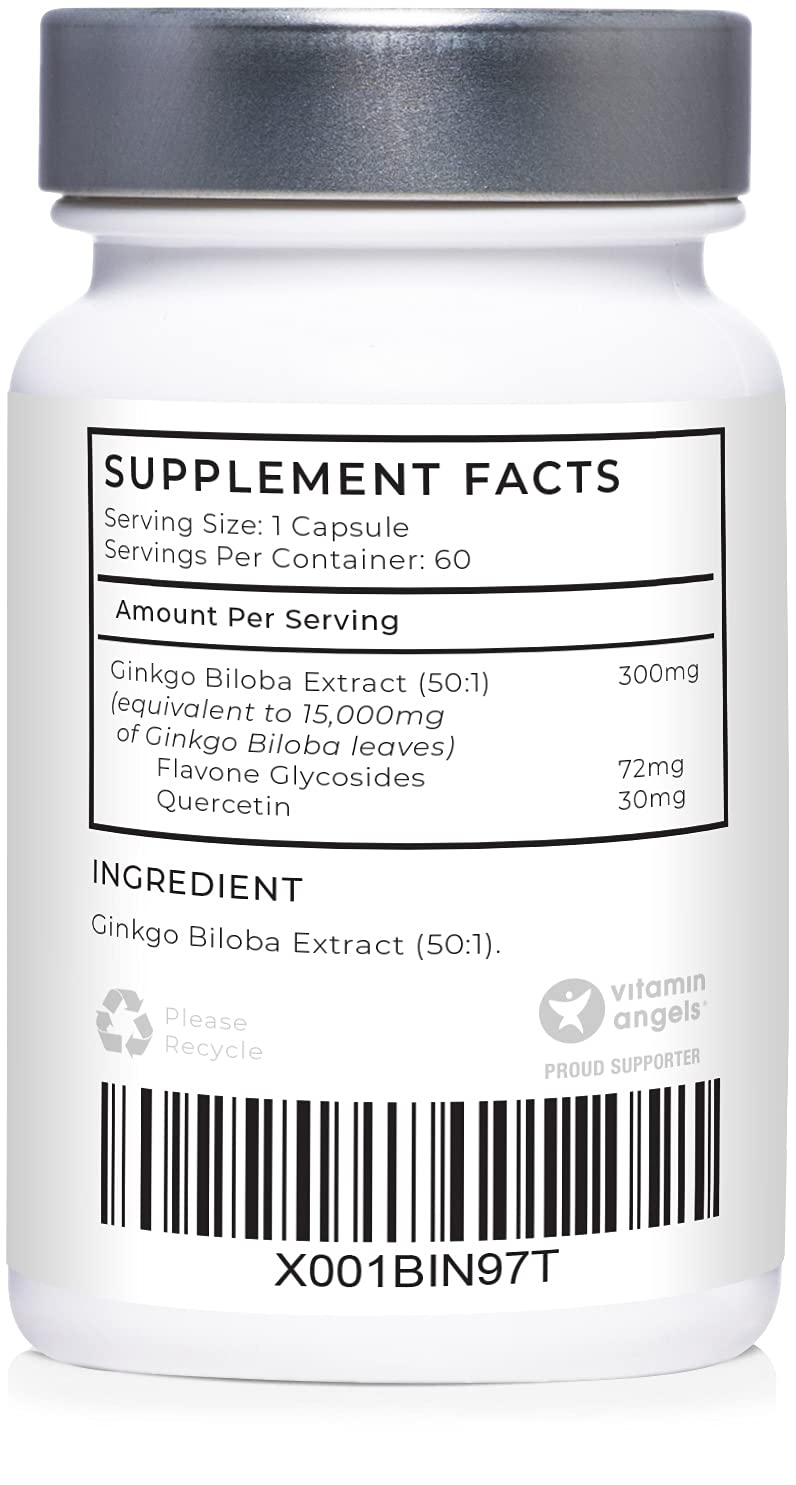 [Australia] - High Strength Ginkgo Biloba Capsules by LLS | 15,000mg 50:1 Extract (from Ginko Biloba Leaves) - 60 Servings | No Bulking Agents | Love Life Supplements - 'Clean, Effective, High Quality' 