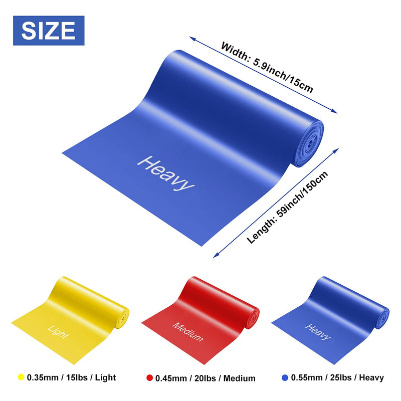[Australia] - Resistance Bands Set, [Set of 3] 1.5M/4.9ft Skin-Friendly Exercise Bands with 3 Resistance Levels,Workout Resistance Bands Set for Women Men,Ideal for Strength Training,Yoga,Gym,Pilates,Fitness 