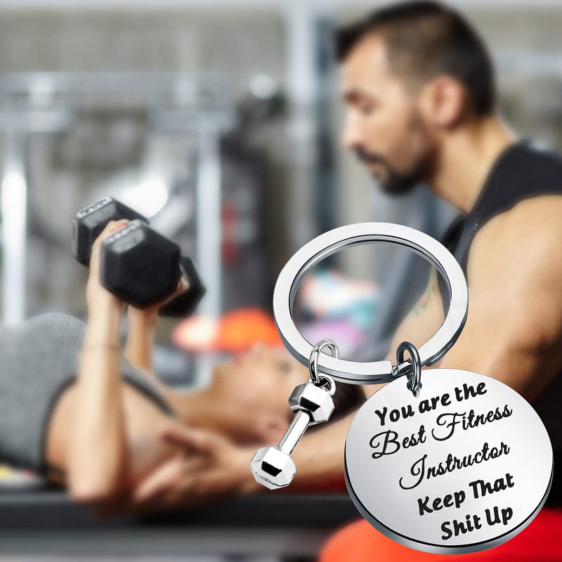 [Australia] - FAADBUK Fitness Instructor Keychain Personal Trainer Gift You are The Best Fitness Instructor Keep That Shit Thank You Gift for Fitness Instructor Fitness Instructor key 