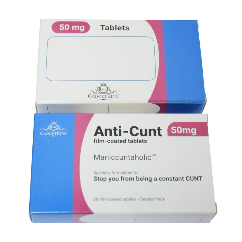 [Australia] - gadgetking JOKE PILL MEDICATION TABLET BOX Xmas Gift Prank Birthday Card wrapper Unusual April Fools Secret Santa 40th 50th 60th 21st Rude Mens Ladies For Him Her Boss (Anti-CUNT) Anti-CUNT 