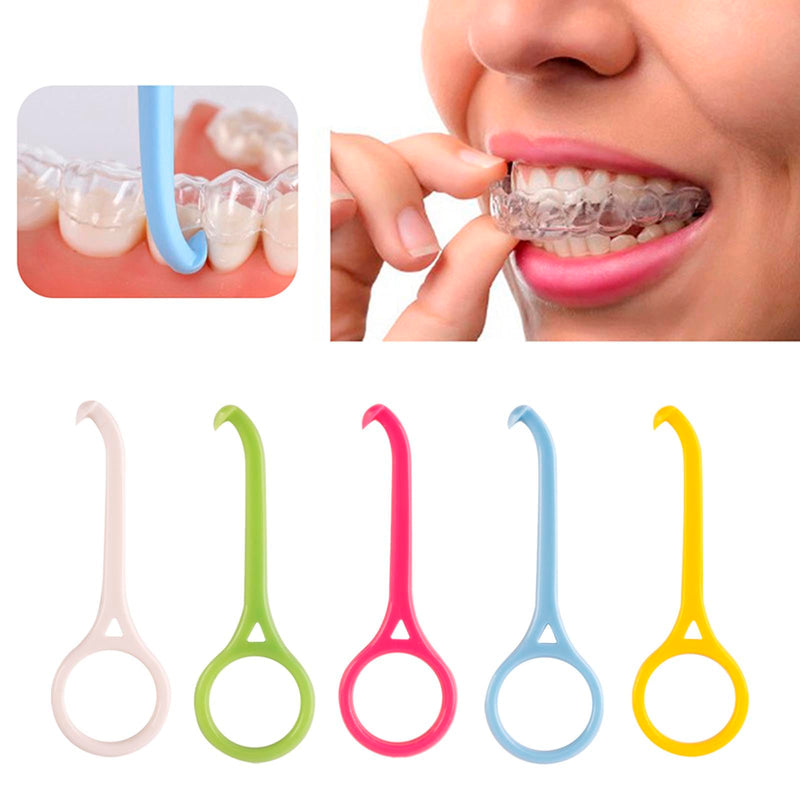 [Australia] - AWAVM 10PCS Dental Braces Removal Hook, Retainer Removal Tool, Invisible Braces Extractor, Braces Remover (Pink, Blue, Yellow, White, Green) 