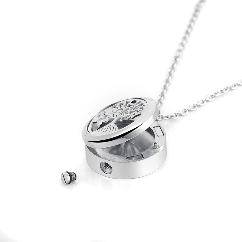 [Australia] - QeenseKc Urn Necklaces for Ashes Two in One Multifunction Aromatherapy Essential Oil Diffuser Necklace Cremation Jewelry Memorial Keepsake Pendant Cat 