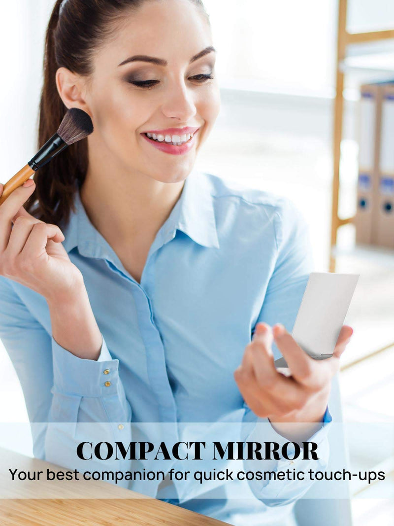 [Australia] - Mirrornova Folding Mirror, Compact Ultra-Slim Small Portable Travel Size Makeup Mirror (Aluminum Shell, 3.3") 3.3" 