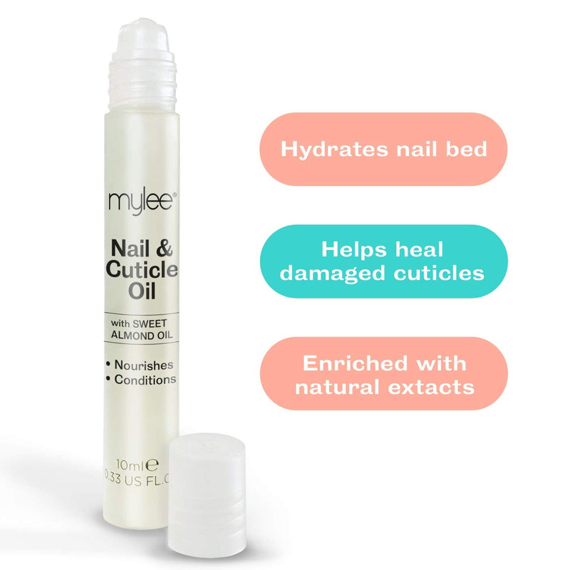 [Australia] - Mylee Nail & Cuticle Oil Rollerball Pen 10ml – Deeply Hydrating & Moisturising, Nourish & Condition, Non-Greasy Formula, Leaves No Sticky Residue, Enriched with natural extracts and vegetable oils 